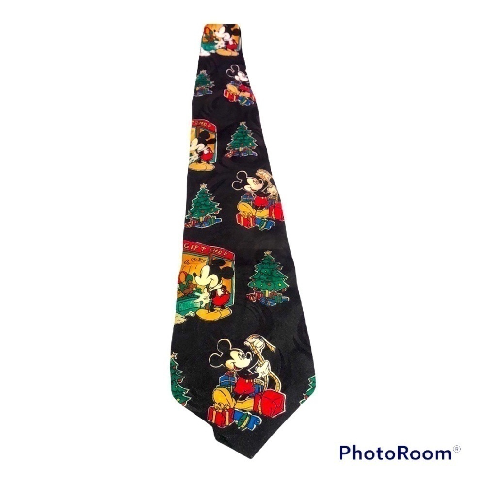 Disney Mickey Mouse “ Unlimited “ Christmas Holiday 100% Silk Tie.